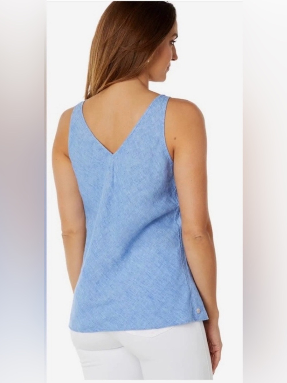 Lilly Pulitzer Linen blue Florin Loose
Fit Sleeveless Top size medium - Picture 3 of 8
